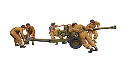 リッチモデル 1/35 イギリス軍 QF6ポンド対戦車砲 砲移動中兵員5体 (RV3504(中古品)