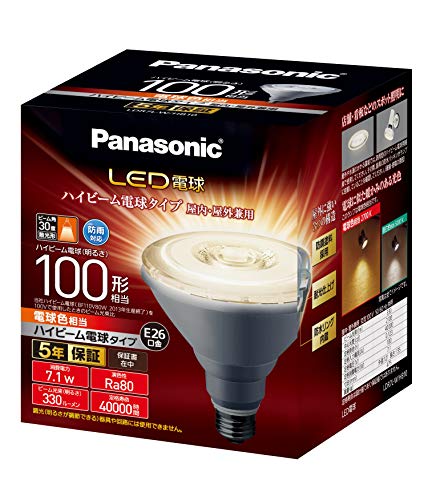 パナソニック LED電球 口金直径26mm 電球100W形相当 電球色相当(7.1W) ハイ（中古品）の通販は 6,820円