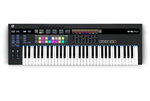 novation 61SL MkIII 8トラックシーケンサー搭載 MIDIキーボード 61鍵盤仕 (中古品)