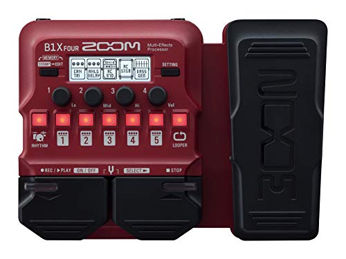 ZOOM ズーム ベース用 マルチエフェクツ・プロセッサー B1X FOUR 赤(中古品)