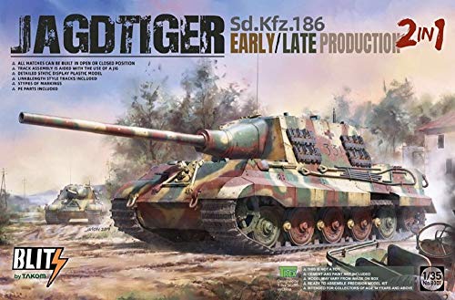 タコム ブリッツ 1/35 ドイツ軍 ヤークトティーガー Sd．Kfz．186 前／後期(中古品)