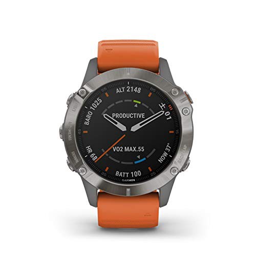 GARMIN(ガーミン) fenix 6 Sapphire Ti Gray 音楽再生機能 マルチ