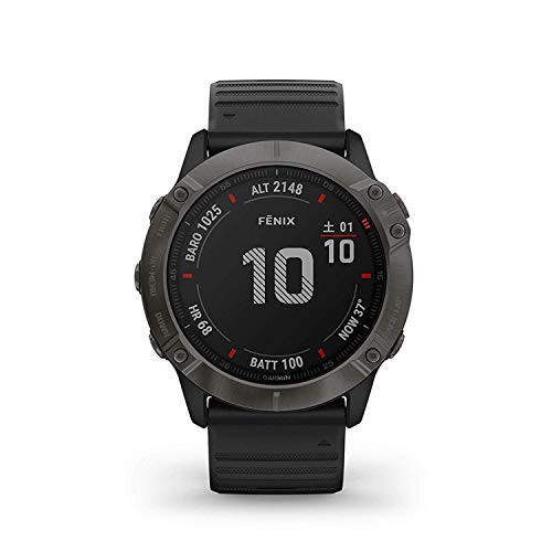 GARMIN(ガーミン) fenix 6X Sapphire Black DLC 音楽再生機能 マルチスポー(中古品)