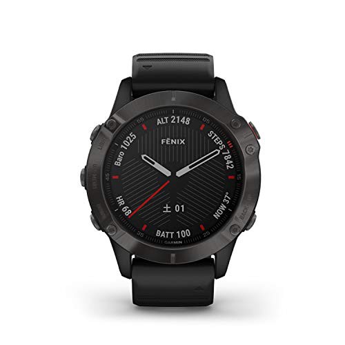 GARMIN(ガーミン) fenix 6 Sapphire Black 音楽再生機能 マルチスポーツ型G(中古品)