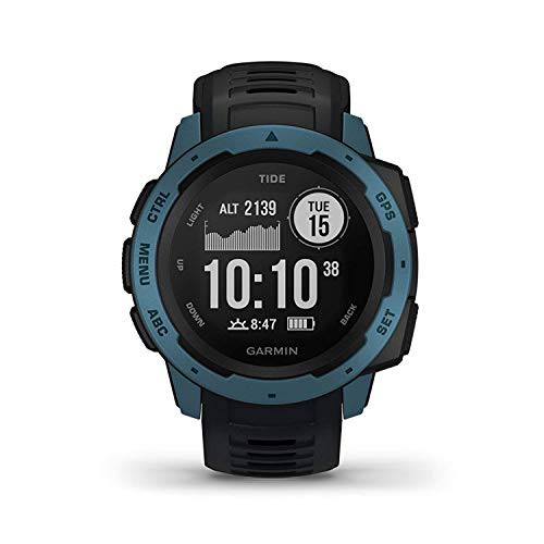 GARMIN Instinct Tide Black/Blue 最大14日間稼働 日本語対応 (中古品)