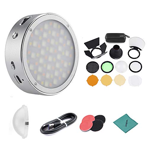 GODOX R1 RGBビデオライト丸型 LEDビデオライト 2500K8500K CRI 98 磁気吸 （中古品）