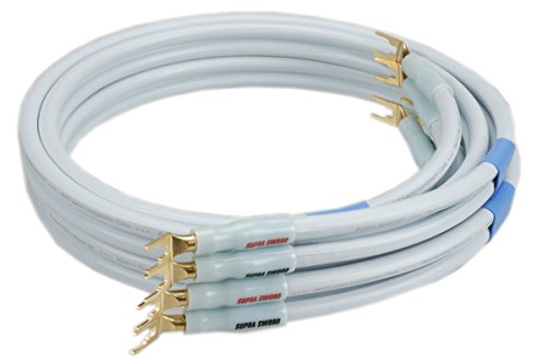 SAEC  SUPRA Sword M6  端子付スピーカーケーブル 両端Yラグ ペア 2.5m SWO(未使用品)