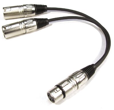 Kirlin 3 Foot Patch Y Cable Cords - XLR Female To Dual XLR Male Cables(未使用品)