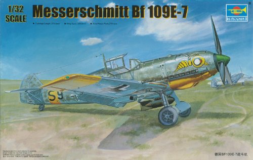 トランペッター 1/32 ドイツ軍 メッサーシュミット Bf109E-7 プラモデル(未使用品)の通販は 7,251円