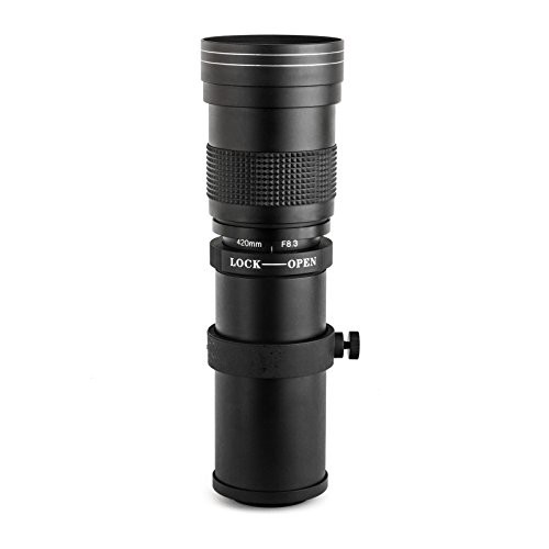 Opteka 420 - 800mm f / 8.3?HD望遠ズームレンズfor Canon EOS 80d、77d、7(未使用品)