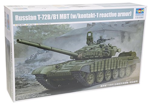 トランペッター 1/35 ソビエト軍 T-72B/B1主力戦車 コンタークト1 プラモデ(未使用品)
