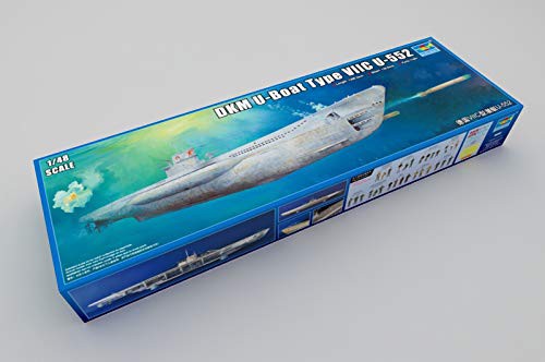 トランペッター 1/48 ドイツ海軍 UボートVIIC型 U-552 プラモデル