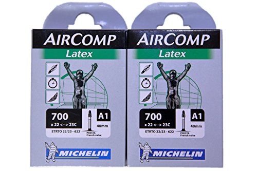 2本セット ミシュラン Michelin ラテックスチューブ 700C 仏式 AIRCOMP Lat(未使用品)の通販は 5,373円