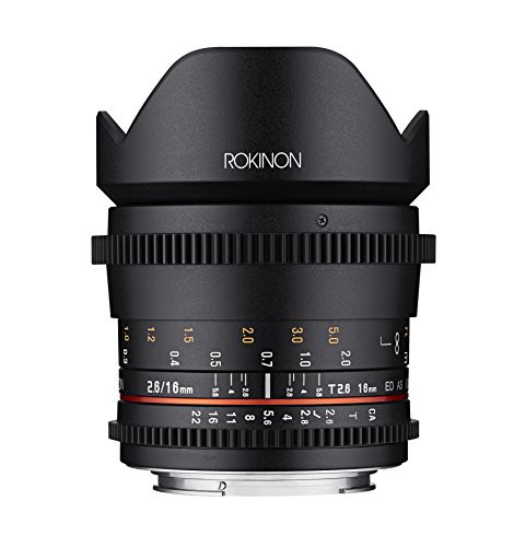 Rokinon 16?mm t2.6フルフレームCine Wide Angle Lens for Canon EF、ブラ (未使用品)