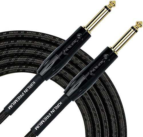 Kirlin Premium Plus Instrument Cable withチャコールグレーとブラック織 (未使用品)の通販は
