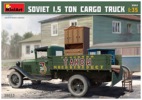 ミニアート 1/35 ソビエト 1.5トン カーゴトラック 家具パーツ付属 プラモ (未使用品)