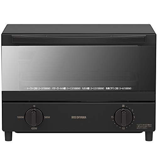スチームオーブントースター 2枚焼き ブラック KSOT-011-B アイリスオーヤ (未使用品)