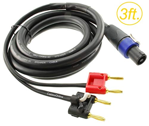 CablesOnline 3フィート 12AWG 4ポール ニュートリック スピーカーケーブル(未使用品)