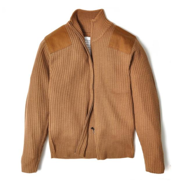 セーター メンズ ジップアップ アメカジ | 全5色 M~XL 無地 長袖 ウール アクリル ミリタリー ブランド 大きいサイズ バイカー トップス ニット 無地 おしゃれ かっこいい 人気 おすすめ 20代 30代 40代 50代 大人 春 秋 冬 服 カジュアル メンズファッション