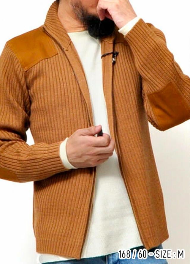 セーター メンズ ジップアップ アメカジ | 全5色 M~XL 無地 長袖 ウール アクリル ミリタリー ブランド 大きいサイズ バイカー トップス ニット 無地 おしゃれ かっこいい 人気 おすすめ 20代 30代 40代 50代 大人 春 秋 冬 服 カジュアル メンズファッション