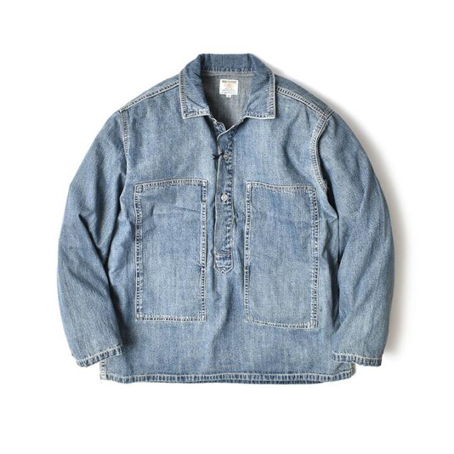 プルオーバーデニムシャツ メンズ 長袖 大きいサイズ | M~2XL 全3色 ブランド ヒューストン アメカジ プルオーバー デニムシャツ シャツ USコットン 綿100 春 秋 オシャレ かっこいい 20代 30代 40代 50代 60代 メンズファッション カジュアル 服 人気 オススメ_12