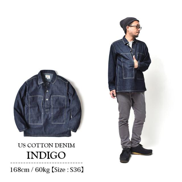 プルオーバーデニムシャツ メンズ 長袖 大きいサイズ | M~2XL 全3色 ブランド ヒューストン アメカジ プルオーバー デニムシャツ シャツ USコットン 綿100 春 秋 オシャレ かっこいい 20代 30代 40代 50代 60代 メンズファッション カジュアル 服 人気 オススメ_9