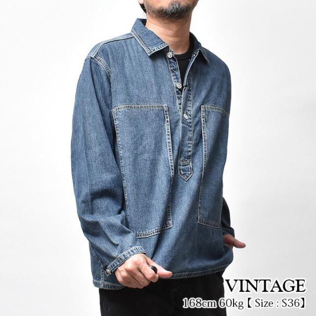 プルオーバーデニムシャツ メンズ 長袖 大きいサイズ | M~2XL 全3色 ブランド ヒューストン アメカジ プルオーバー デニムシャツ シャツ USコットン 綿100 春 秋 オシャレ かっこいい 20代 30代 40代 50代 60代 メンズファッション カジュアル 服 人気 オススメ_7