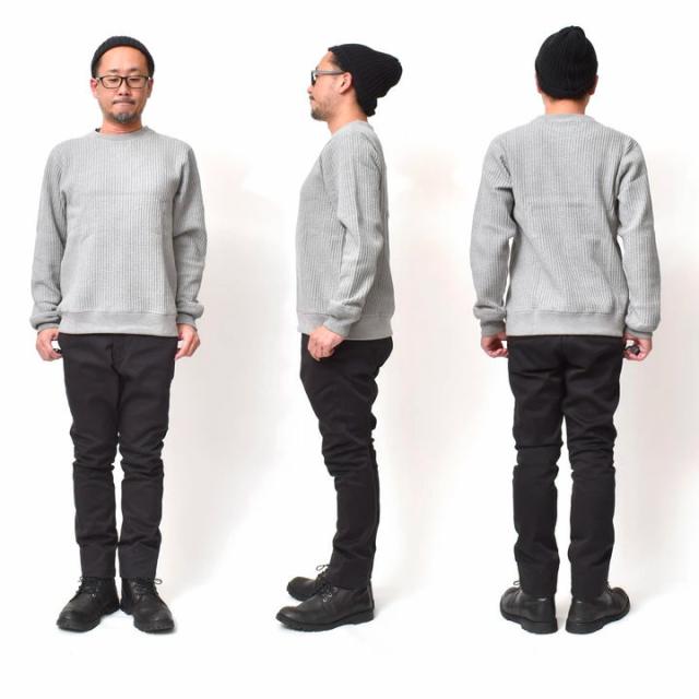 サーマル ワッフル ニット 厚手 メンズ | S~XL 全20色 ロンT 長袖 無地