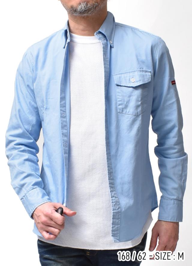 3点セット デニムシャツ 長袖 メンズ オックスフォードシャツ ボタンダウン