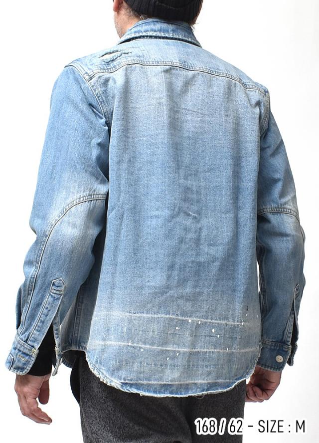 デニムシャツ メンズ 厚手 アメカジ 長袖 | M~XL 全2色 大きいサイズ カジュアル シャツ ワークシャツ ブランド モートガレージ 春 秋 綿100 着丈 短い 所さん 世田谷ベース 20代 30代 40代 50代 60代 メンズファッション カジュアル オシャレ かっこいい 大人 人気 オススメ