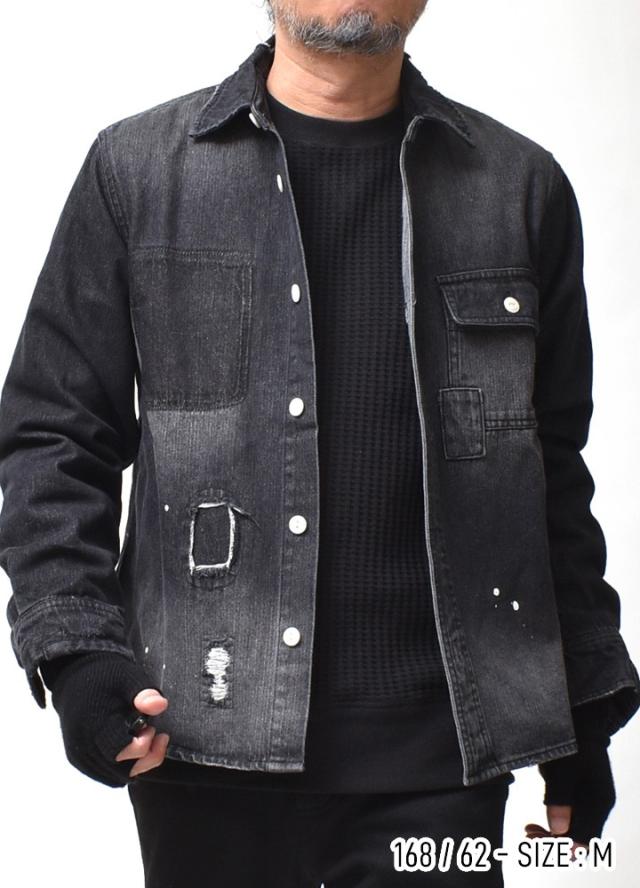 デニムシャツ メンズ 厚手 アメカジ 長袖 | M~XL 全2色 大きいサイズ カジュアル シャツ ワークシャツ ブランド モートガレージ 春 秋 綿100 着丈 短い 所さん 世田谷ベース 20代 30代 40代 50代 60代 メンズファッション カジュアル オシャレ かっこいい 大人 人気 オススメ