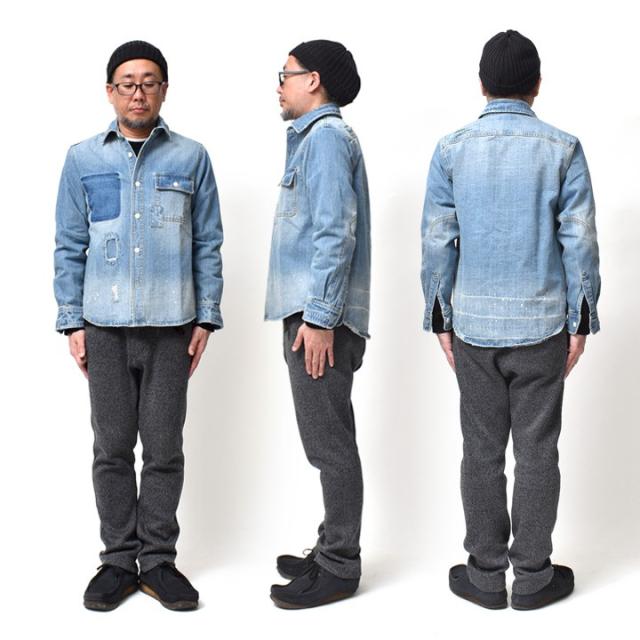 デニムシャツ メンズ 厚手 アメカジ 長袖 | M~XL 全2色 大きいサイズ カジュアル シャツ ワークシャツ ブランド モートガレージ 春 秋 綿100 着丈 短い 所さん 世田谷ベース 20代 30代 40代 50代 60代 メンズファッション カジュアル オシャレ かっこいい 大人 人気 オススメ