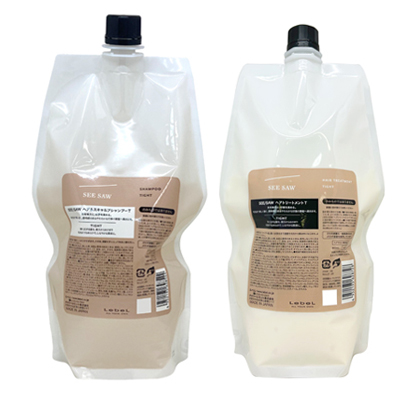 ● セット販売 ルベル シーソー ヘア ＆ スキャルプ シャンプー T 800ml タイト + トリートメント T 800ml タイト 詰め替え レフィル 美容室専売 サロン専売 LebeL SEE/SAW