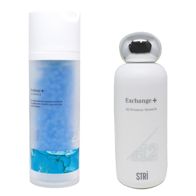 ● セット販売 ストリ エクスチェンジ プラス H2 カプセル 100ml + プレミアム ヘアミルク 100ml サロン専売品 美容室専売 洗い流さない トリートメント アウトバス 水素 STRI