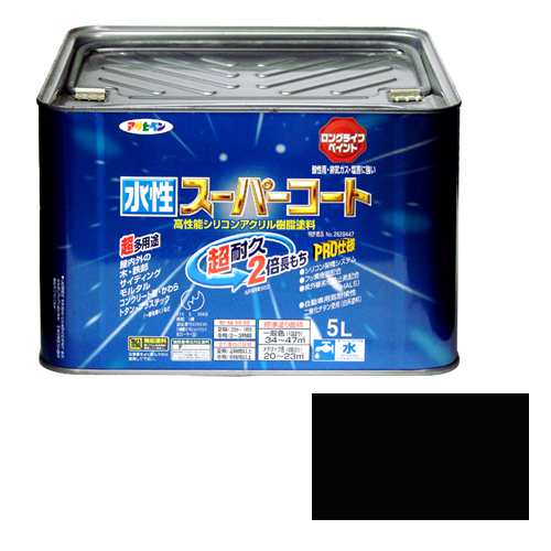 アサヒペン 多用途ー水性スーパーコート (5Lークロ)の通販は