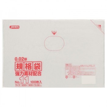 ジャパックス LD規格袋 厚み0.020mm No.11 透明 100枚×10冊×10箱 KN11の通販は