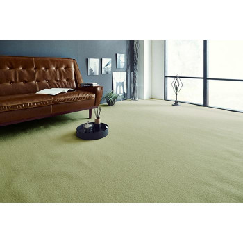 日本製 カーペット 無地 江戸間 12畳 約352×522cm グリーン 4727989の通販は