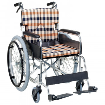 スタンダードモジュール 車いす 自走式・背折れ チェックオレンジ SMK50-4043COの通販は