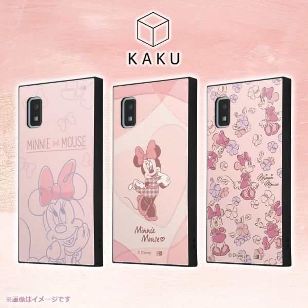 AQUOS wish3/ ディズニー/耐衝撃ケース KAKU/ミニーマウスとハートの