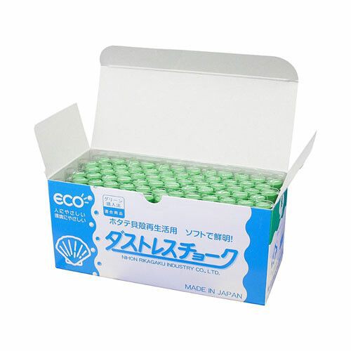 日本理化学工業 ダストレスチョーク 緑(72本入) DCC-72-G