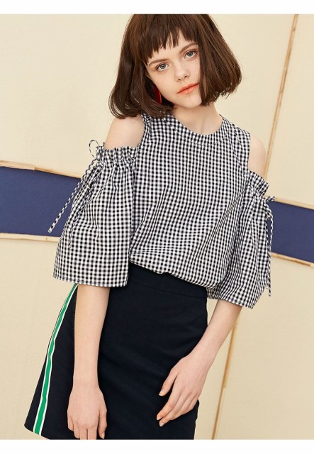 フェミニン肩出しトップス ギンガムチェック の通販はau Pay マーケット お取り寄せドレスのアルトリアaupayマーケット店