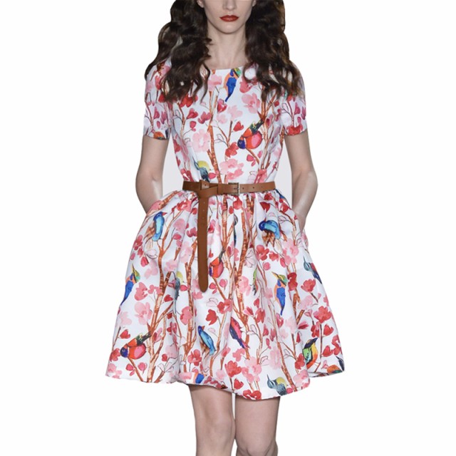 花柄ハイウエストミニワンピース レッド 春夏 大人 かわいい カジュアル リゾート の通販はau Pay マーケット お取り寄せドレスのアルトリアaupayマーケット店