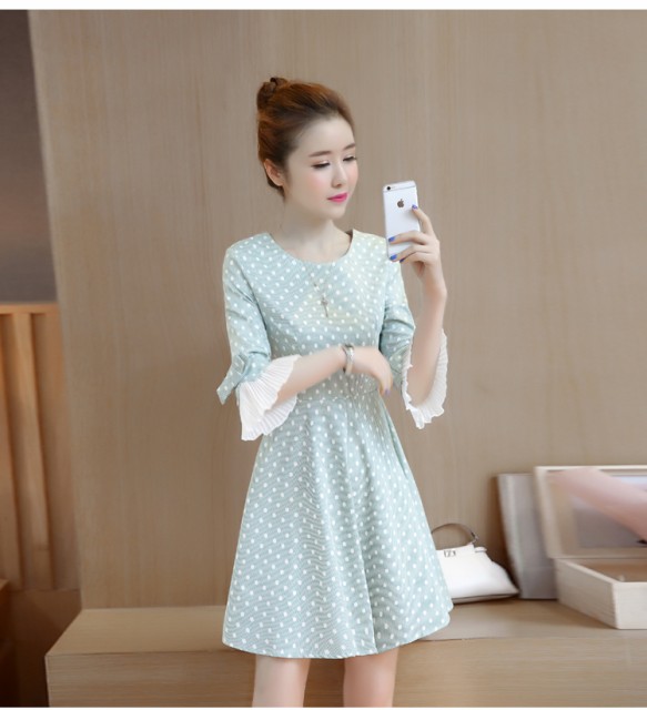 ドット柄レトロミニワンピース グリーン 春夏 大人 かわいい カジュアル Ol の通販はau Pay マーケット お取り寄せドレスのアルトリアaupayマーケット店