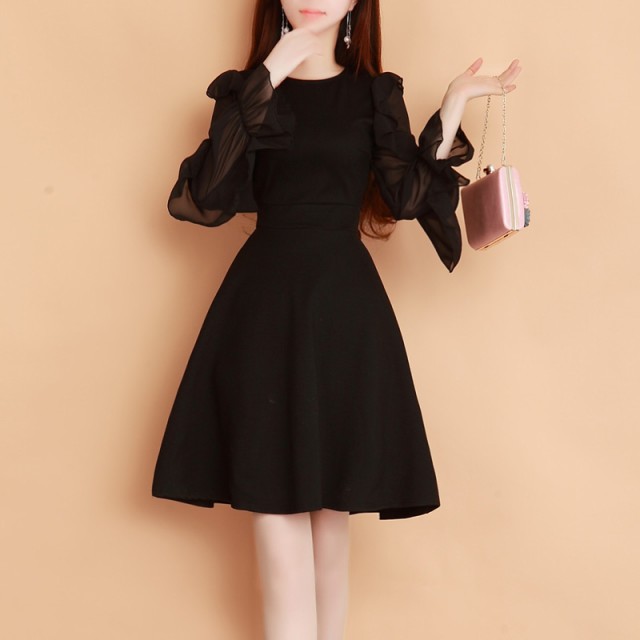 シフォン フレア 長袖 ワンピース 結婚式 ２次会 の通販はau Pay マーケット お取り寄せドレスのアルトリアaupayマーケット店