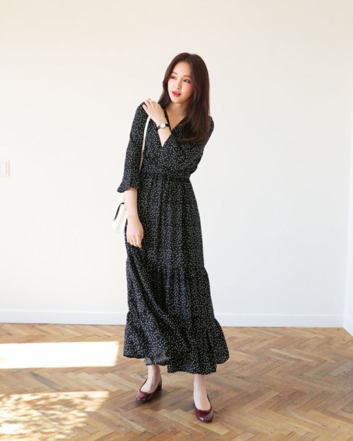 ティアード ドット ロングワンピース 韓国ファッション ロング丈 袖コンシャス ビーチ リゾート の通販はau Pay マーケット お取り寄せドレスのアルトリアaupayマーケット店