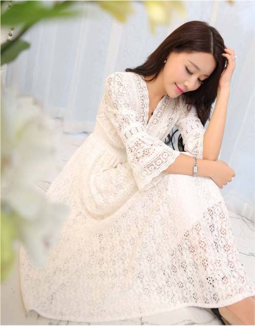 マキシワンピース 白ワンピ レース 夏 レディース 体形カバー 二次会 レース 袖あり フレア 大人 ロングの通販はau Pay マーケット お取り寄せドレスのアルトリアaupayマーケット店