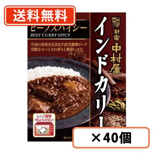 新宿中村屋 インドカリー ビーフスパイシー 200ｇ×40個 カレー レトルトカレー curry ビーフカレー スパイス 電子レンジ調理可　送料無