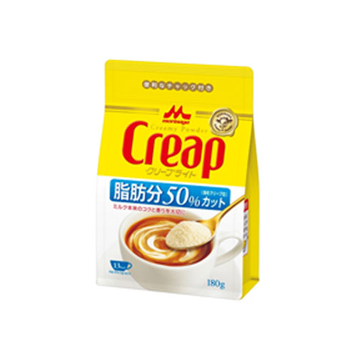 森永乳業　クリープライト　袋　180g×24袋（12袋×2ケース）　ミルク　脂肪分50%カット　クリープ　送料無料(一部地域を除く)_1