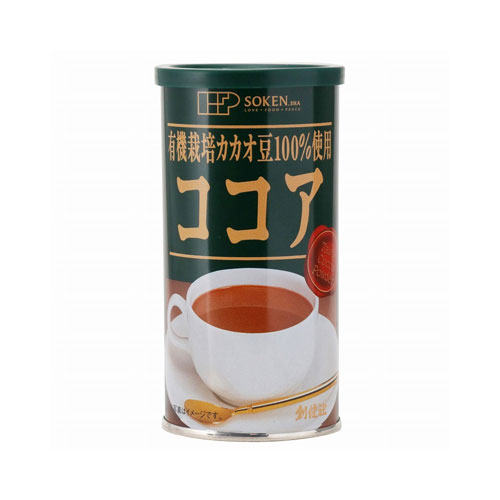創健社 有機栽培カカオ豆１００％使用 ココア 80g×20缶　たんぱく質　食物繊維　鉄分　マグネシウム　送料無料(一部地域を除く)_1