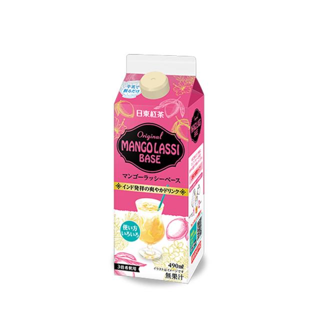 日東紅茶 マンゴーラッシーベース 490ml×24本(12本×2ケース)　マンゴー　送料無料(一部地域を除く)_1